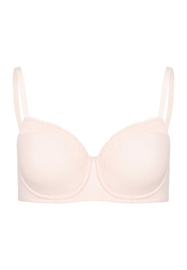 72433 Cotton Lace Spacer T-Shirt Bra - 1381 Powder